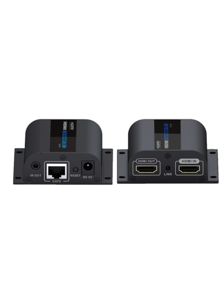 SAXXON LKV38340- Kit extensor HDMI sobre IP/ Resolucion 1080p/ Cat 5e/ 6/  hasta 120 metros/ Hasta 253 receptores/ Delay de 70ms/ HdBIT/ Transmisor de  IR/ Plug and play